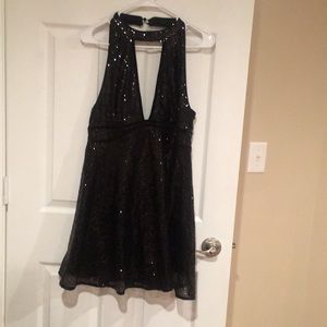 Black sequin dress